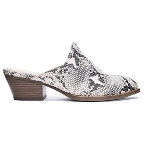 Chinese Laundry Snakeskin Mules, size 8